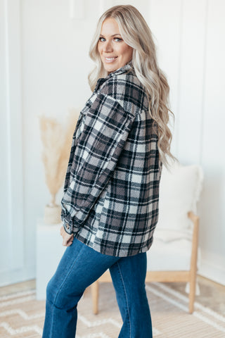Lodge Plaid Sherpa Shacket - 2 Colors