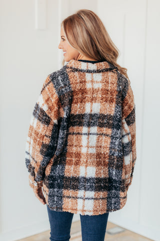 Deja Vu Plaid Sherpa Shacket