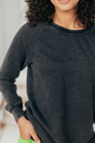 Mineral Wash Pullover Sweatshirt
