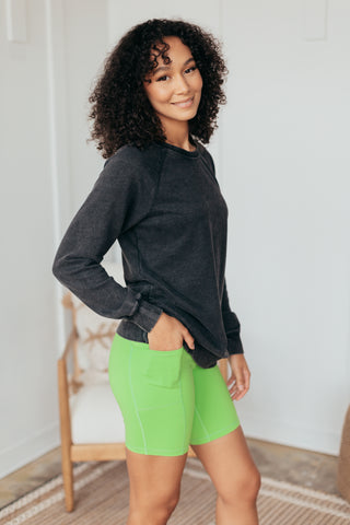 Mineral Wash Pullover Sweatshirt