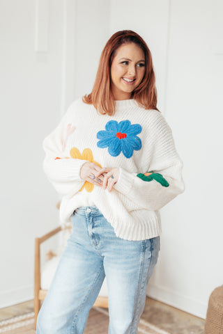 Kai Flower Crocheted Sweater