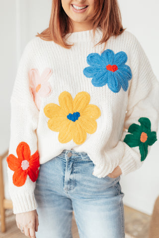 Kai Flower Crocheted Sweater