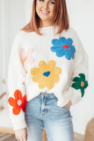 Kai Flower Crocheted Sweater