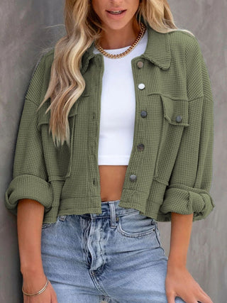 Button Up Long Sleeve Jacket -Ships 8/28