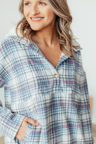Forever Plaid Hooded Pullover
