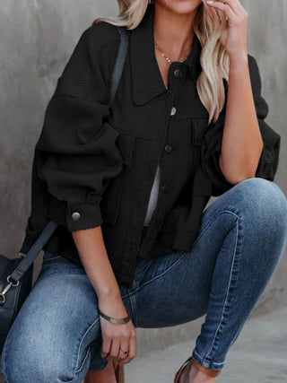 Button Up Long Sleeve Jacket -Ships 8/28