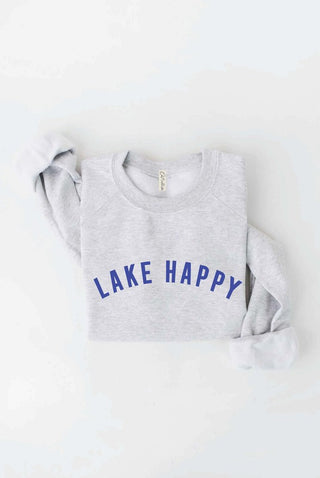Oat Collective | Lake Happy Cropped Graphic Sweatshirt