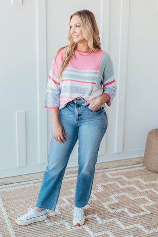 Sweet As You Colorblock Sweater