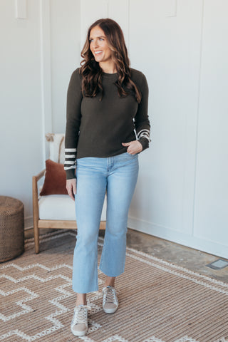 Evergreen Striped Knit Sweater