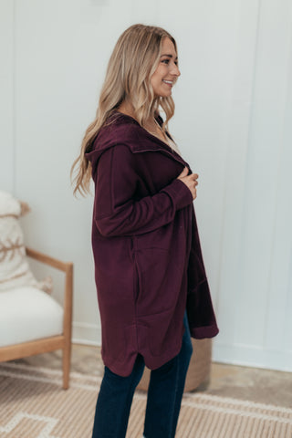 Mono B Longline Zip Up Hooded Jacket - 3 Colors