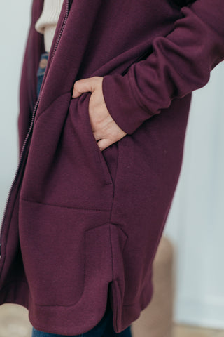 Mono B Longline Zip Up Hooded Jacket - 3 Colors