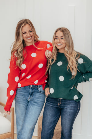 Polka Dot Cozy Sweater - 3 Colors