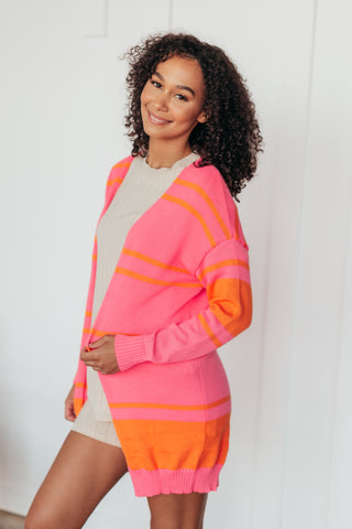 Walking On Sunshine Striped Cardigan