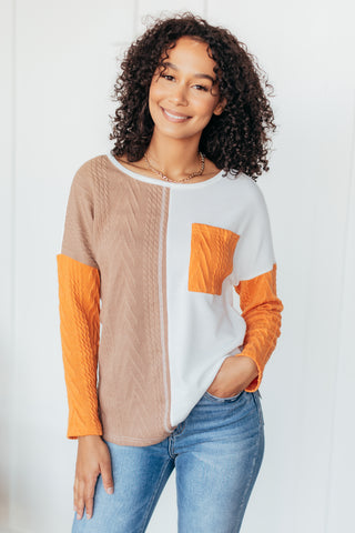Fall Vibes Colorblock Top - 2 Colors