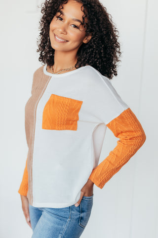Fall Vibes Colorblock Top - 2 Colors