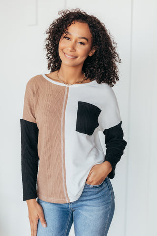 Fall Vibes Colorblock Top - 2 Colors