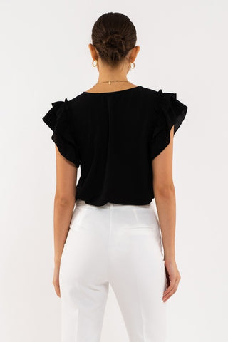 So Classy Ruffle Sleeve Blouse - 3 Colors