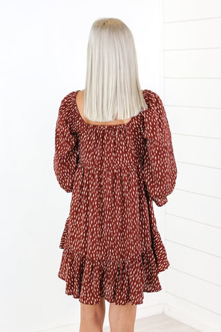 A Little Extra Dotted Ruffle Dress - 2 Colors