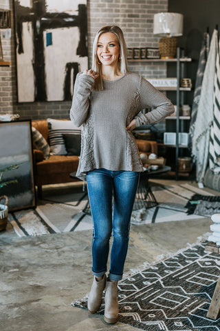 Magical Christmas Lace Accent Top