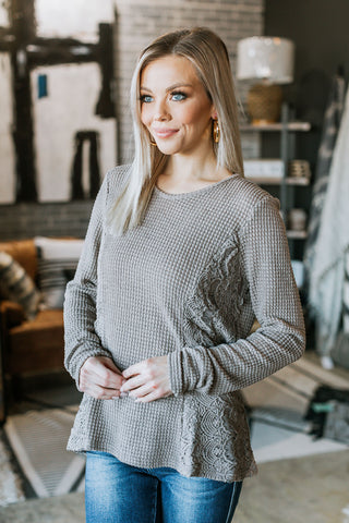 Magical Christmas Lace Accent Top