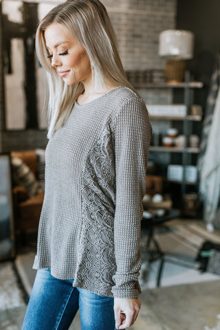 Magical Christmas Lace Accent Top