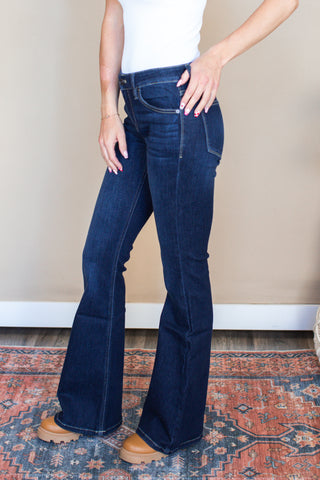 Kan Can Mid Rise Flare Jeans