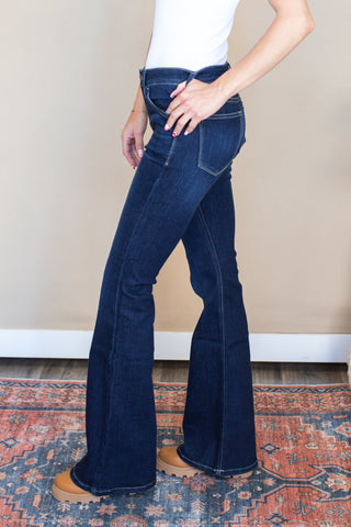 Kan Can Mid Rise Flare Jeans