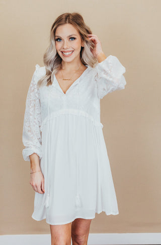 Happiness Crochet Lace Babydoll Dress