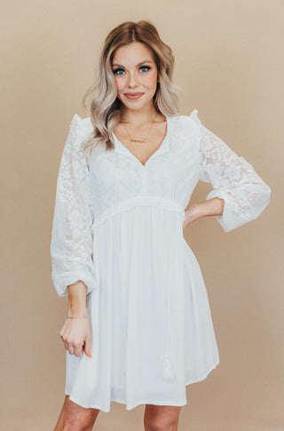 Happiness Crochet Lace Babydoll Dress