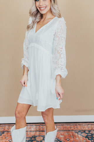 Happiness Crochet Lace Babydoll Dress