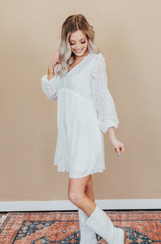 Happiness Crochet Lace Babydoll Dress