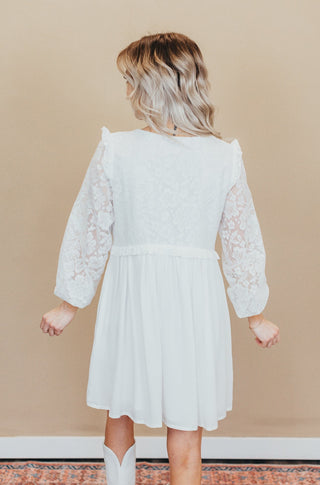 Happiness Crochet Lace Babydoll Dress