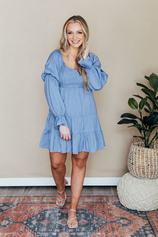 Boho Shirred Ruffle Mini Dress - 2 Colors