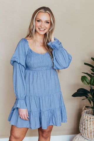 Boho Shirred Ruffle Mini Dress - 2 Colors