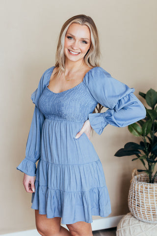 Boho Shirred Ruffle Mini Dress - 2 Colors