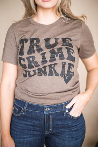 True Crime Junkie Graphic Tee - 2 Colors