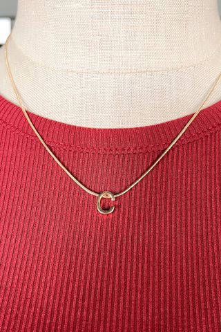 Snake Chain Initial Necklace
