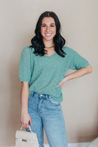 Cassie V-Neck Sweater Top - 3 Colors