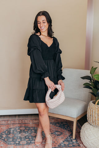 Boho Shirred Ruffle Mini Dress - 2 Colors