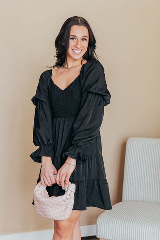 Boho Shirred Ruffle Mini Dress - 2 Colors